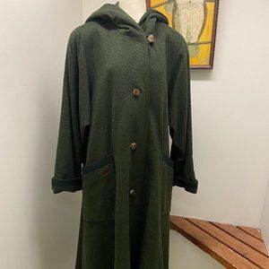 Green Wool Trench Coat by Admont